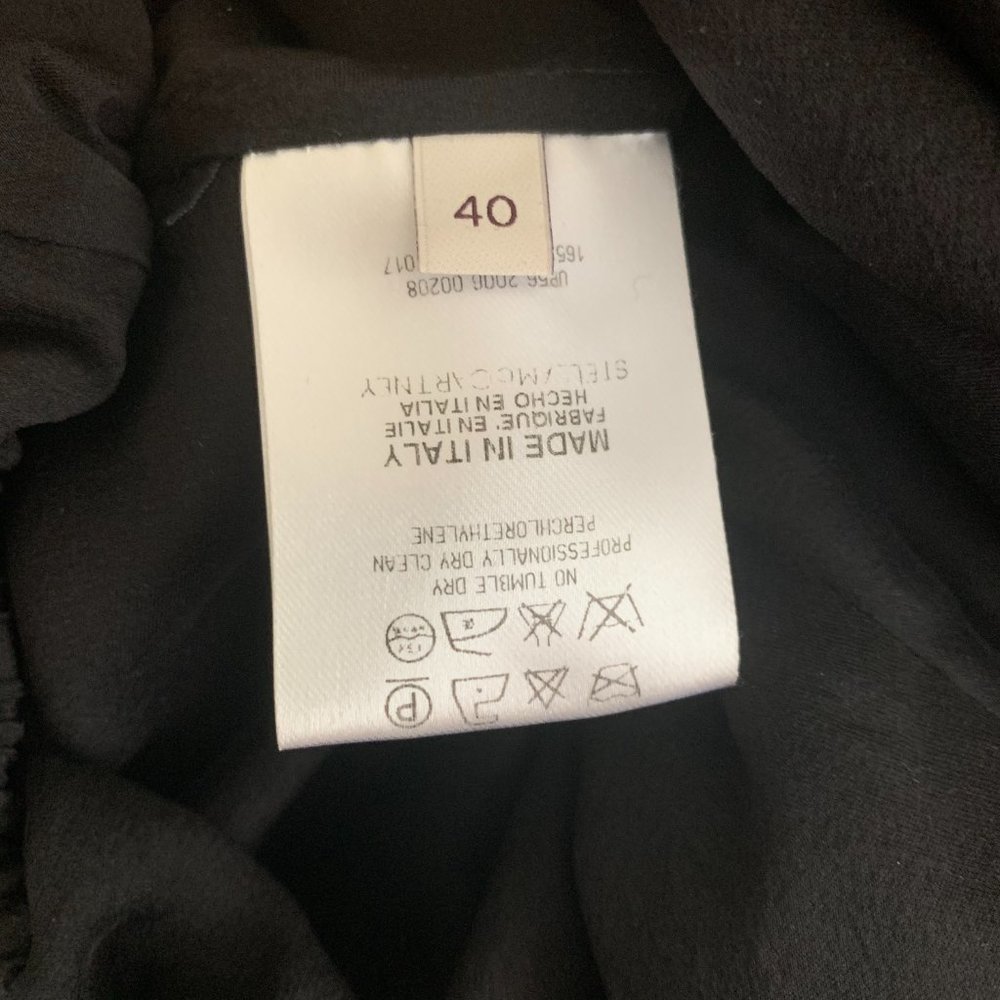 Stella McCartney Silk Blouse Black Size IT 40 - Picture 9 of 11